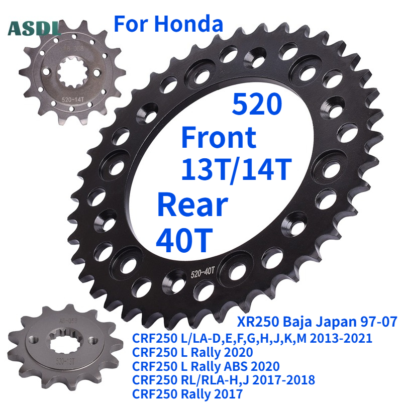 Motorcycle Gear Japan - 520 13T 14T Zębatka Przednia Tylna