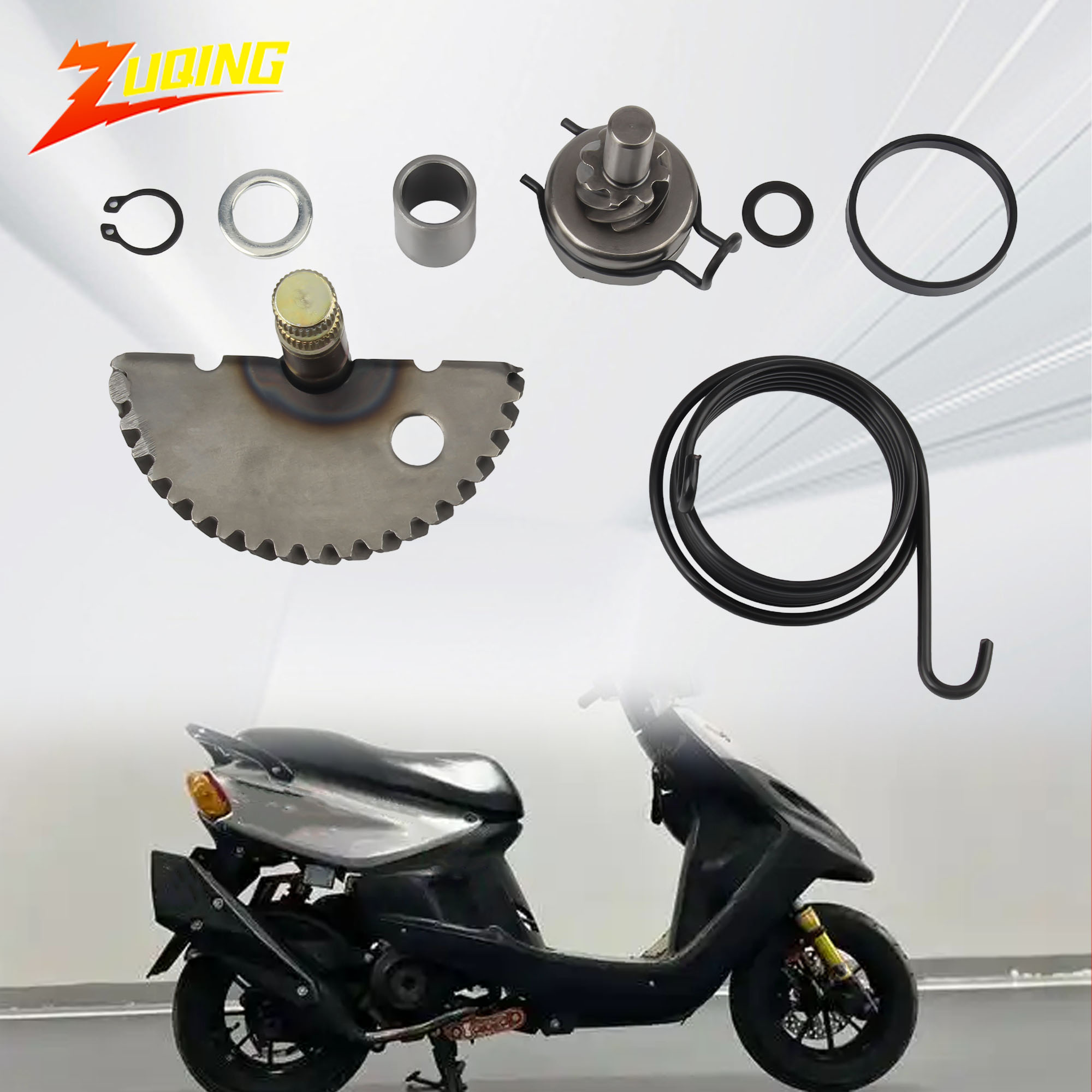 Gear Set Motorcycle - Zestaw dźwigni rozrusznika, wałka i zębatki